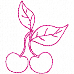 Cherry Embroidery Design 6